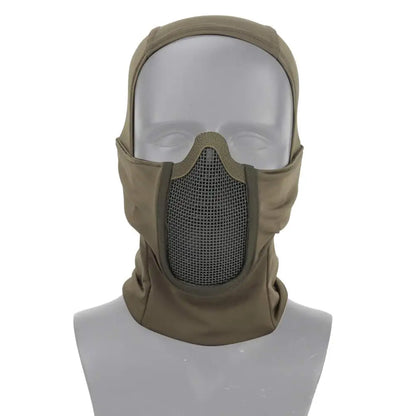 Taktisk balaclava halvmask med andningsbart nät
