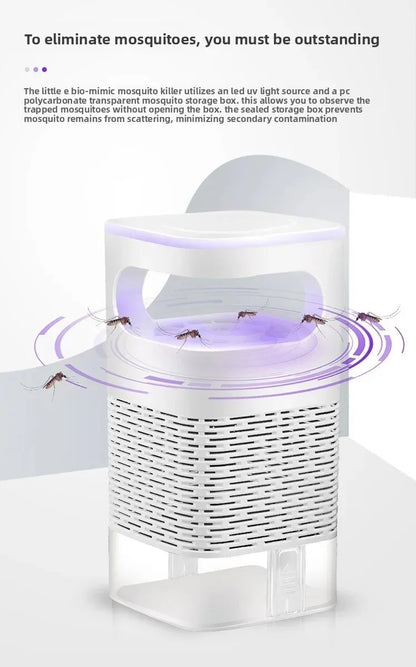 USB Mosquito Trap Electric Silent Bug Zapper Upgraded Inhalation Fly Killer with UV Light Indoor for Home Bedroom Office
