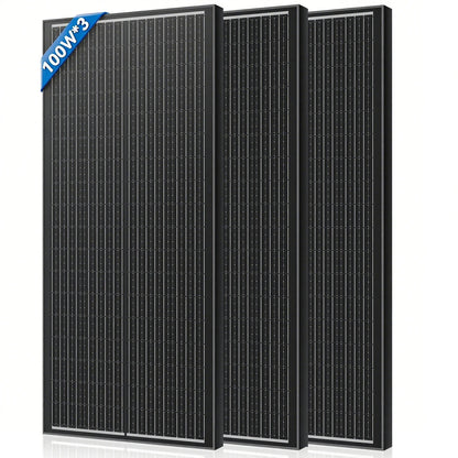 Rvpozwer 400W/200W/100W N-Type 18BB Solar Panel 25% High Efficiency Mono Solar Module Portable Waterproof Ideal for RV Marine Yacht Caravan Camping Off Grid Power Supply