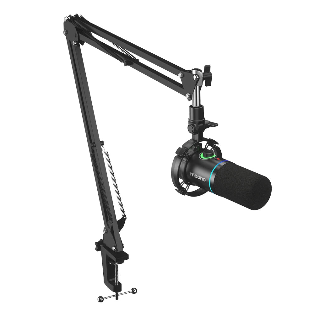 MAONO PD200X XLR/USB Dynamic Microphone for Gaming Recording Streaming Youtube Metal Mic with Software Tap-to-Mute Gain Knob