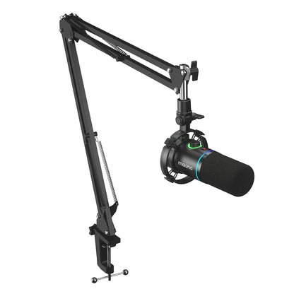 MAONO PD200X XLR/USB Dynamic Microphone for Gaming Recording Streaming Youtube Metal Mic with Software Tap-to-Mute Gain Knob