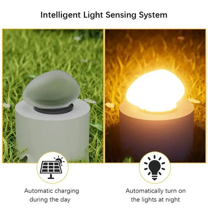 IWP Solcells Stenlampa Frostad – IP65 4 LED 6–8h Ljustid Automatisk Dag/Natt Trädgård Gräsmatta Vit Varmvit Färgad