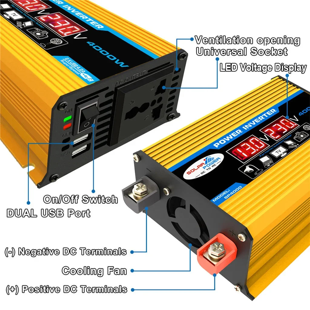 6000W Solar Panel Inverter Kit Solar Controller Waterpfoof Camping Solar Power 110V-220V Generation Intelligent Charging Board