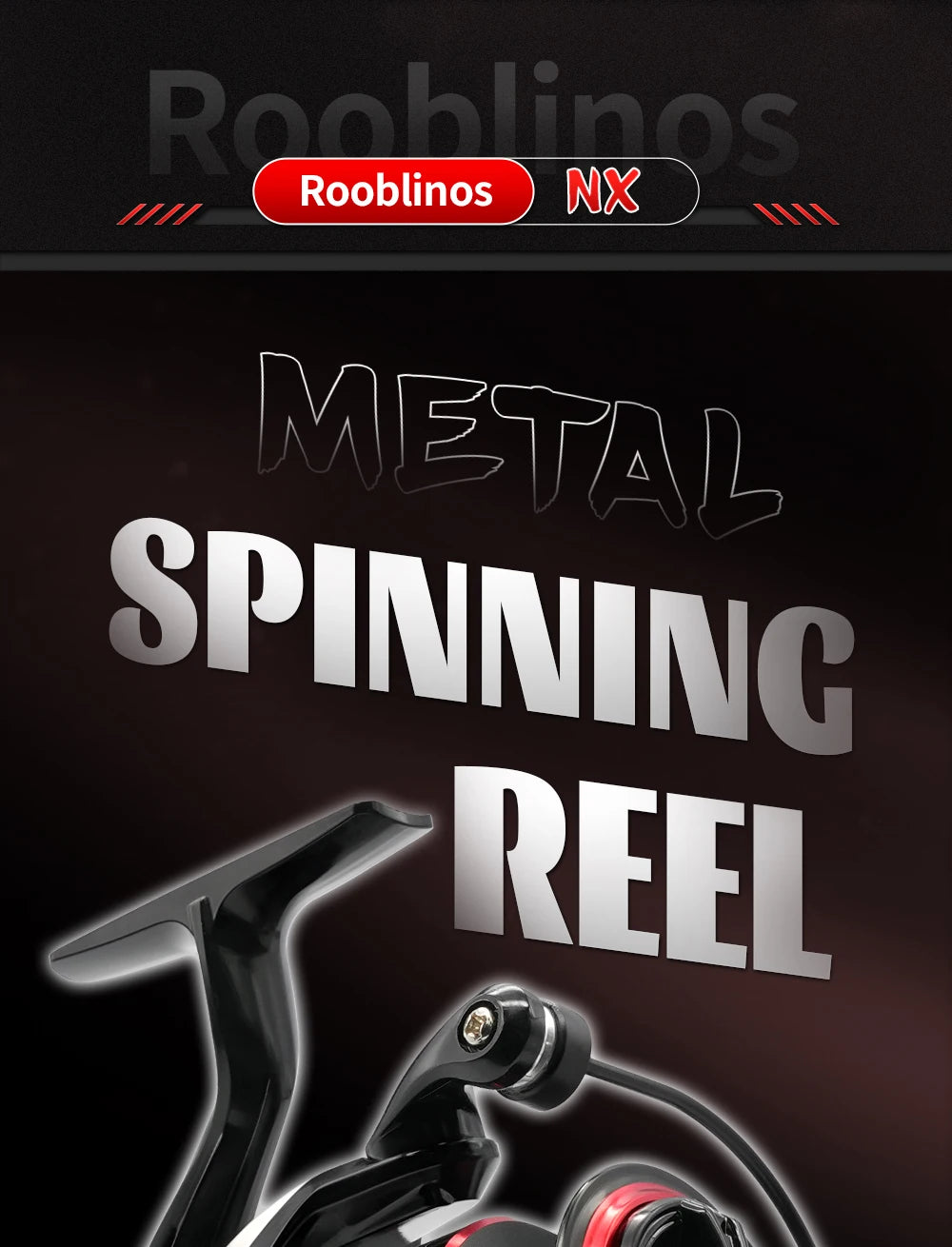 Rooblinos NX Spinning Fishing Reels For Saltwater Freshwater Metal Spool Left/Right Interchangeable Trout Carp Fishing Tackle