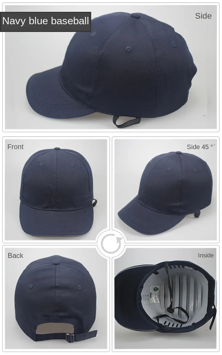 Bump Hat for Safety Baseball Cap Style Hard Hats for Adult Men Women Breathable Lightweight for Head Protection Short Brim