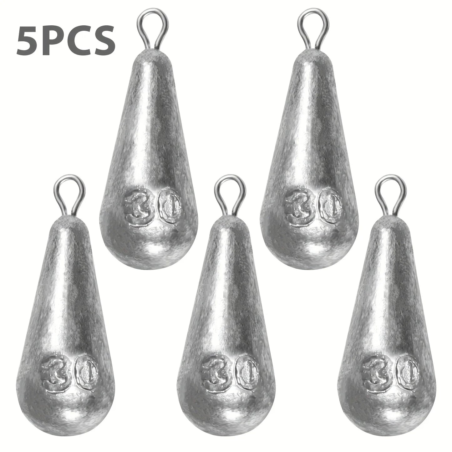 Fishing Weights Sinkers, 10 Sizes Teardrop-Shaped Fishing Lead Sinkers, Bass Casting Drop Shot Weights for Saltwater Freshwater
