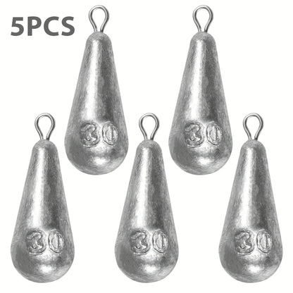 Fishing Weights Sinkers, 10 Sizes Teardrop-Shaped Fishing Lead Sinkers, Bass Casting Drop Shot Weights for Saltwater Freshwater