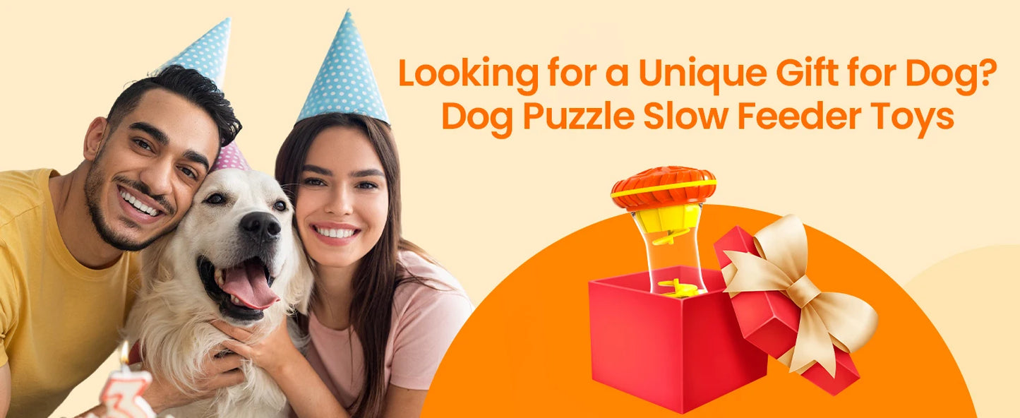 Interactive Dog Puzzle Toys for Boredom, Dogs Enrichment Toy to Keep Them Busy, Treat Dispensing Slow Feeder