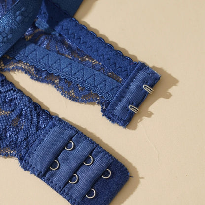 Plus Size Ultra-thin Lace Bras Women Sexy Exquisite Bras Non-padded Push Up Hollow Out Gathered Solid Underwear 34-40 B/C CUP