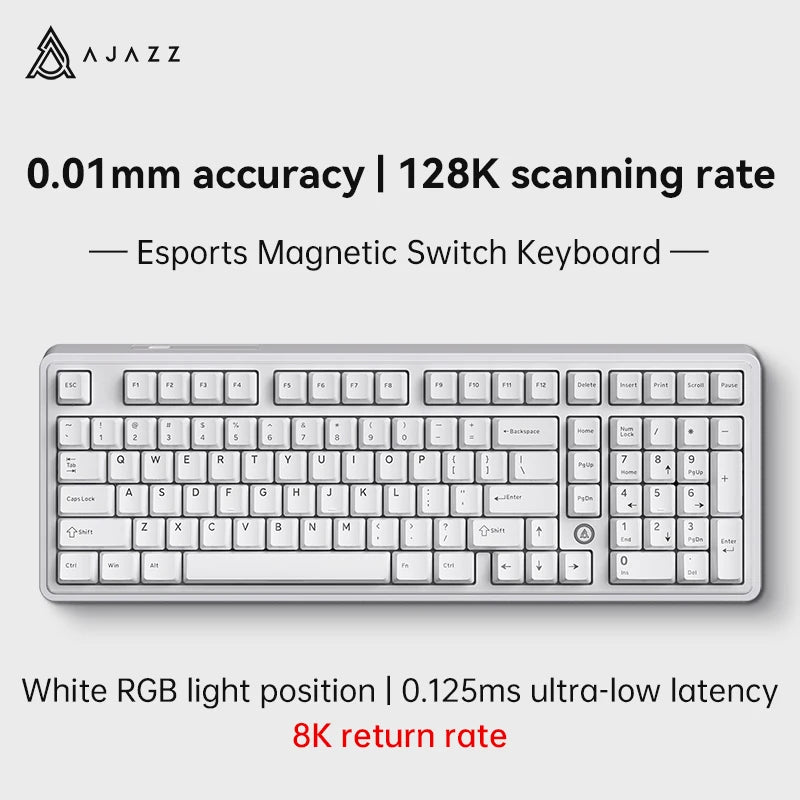 AJAZZ AK980 mekaniskt USB-tangentbord med 98 tangenter, RGB och hot-swap