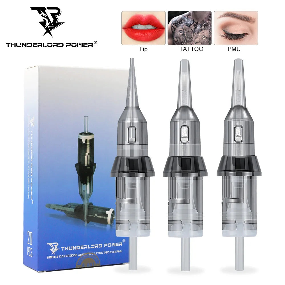 20pcs Permanent Makeup Tattoo Cartridge Needle Permanent Makeup Needles Sterilized for Tattoo Pen Machine Tattoo Needles