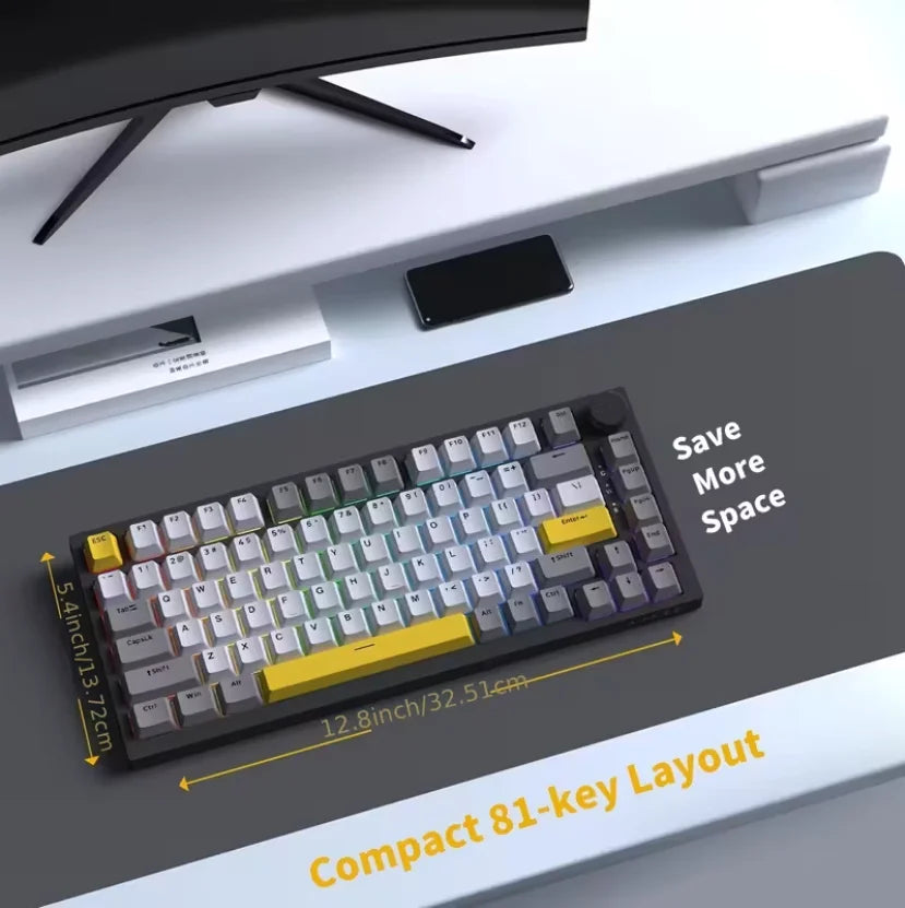 AJAZZ AK820 MAX gamingtangentbord med magnetiska brytare, USB-C och RGB