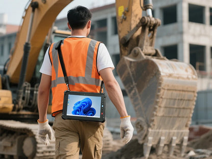 11-Inch Rugged Industrial Waterproof Laptop Intel i7-1255U CPU with Adjustable Stand for 1D/2D Scanner Windows OS IP67