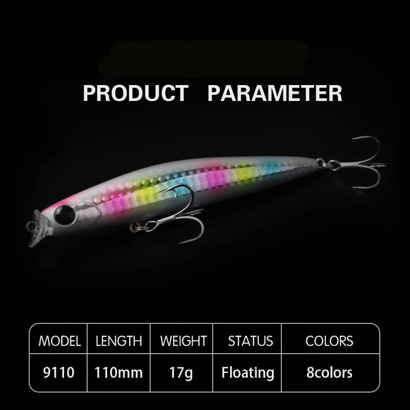 1pcs 17g 11cm Minnow Fishing Lures Long Cast Sunken Fish Bait Swinger Floating Bass Artificial Bait Crank Bait Carp Pesca Tackle