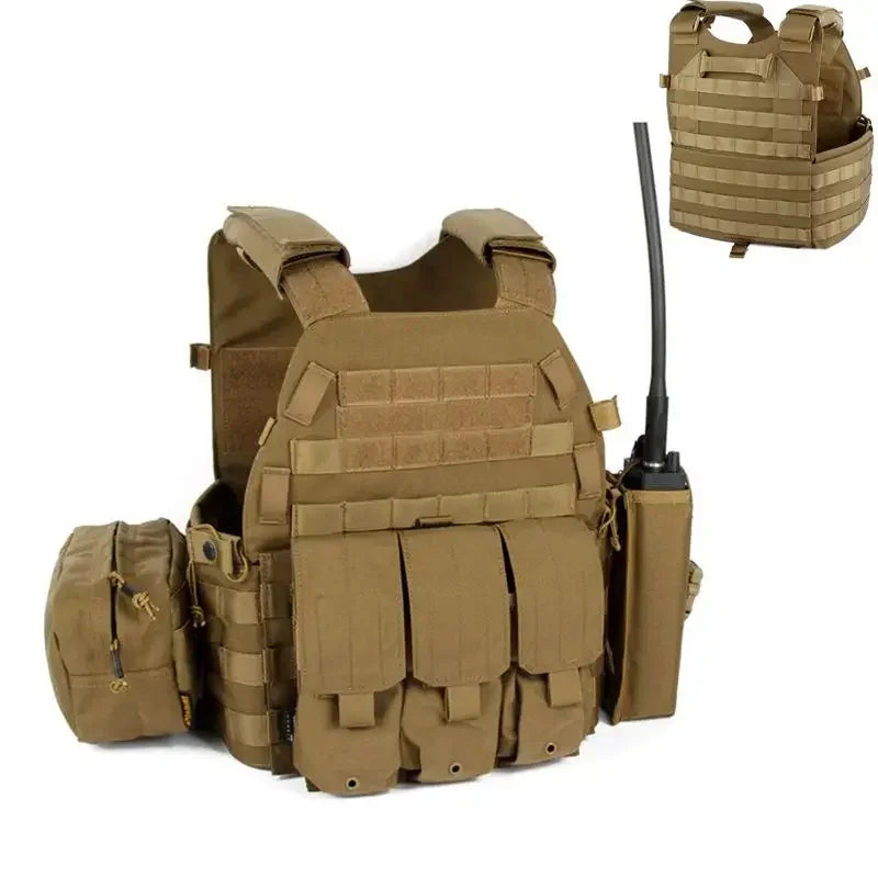 6094 utrustningsväst för airsoft med MOLLE-fästen