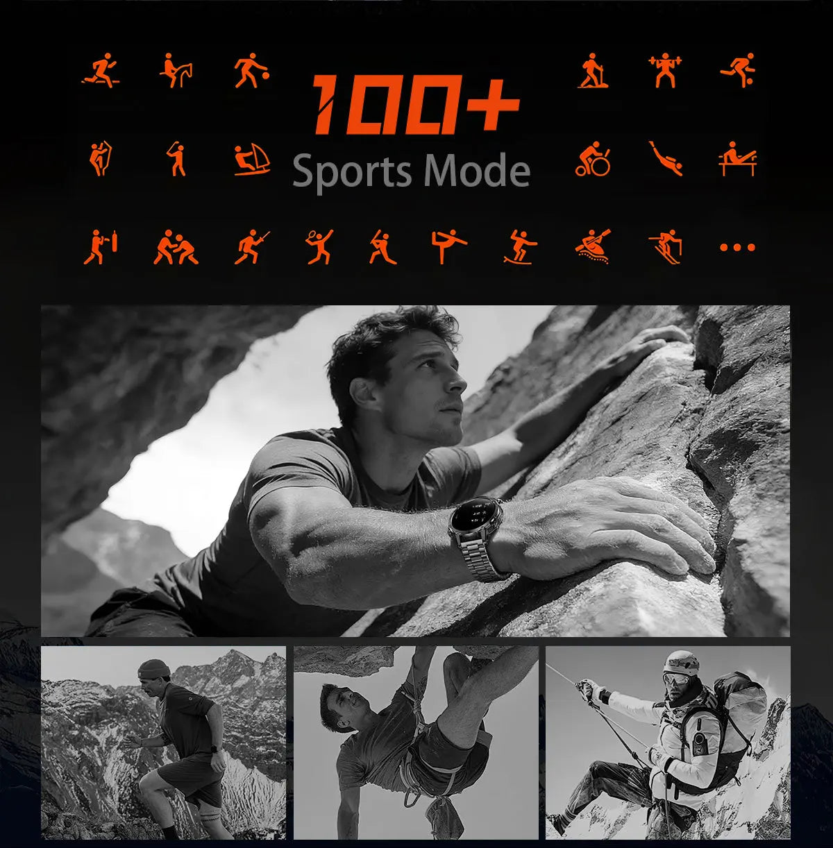 2026 1400mAh Big Battery Smart Watch Men Outdoor GPS Flashlight IP68 Waterproof Bluetooth Call AMOLED Military Sports Smartwatch