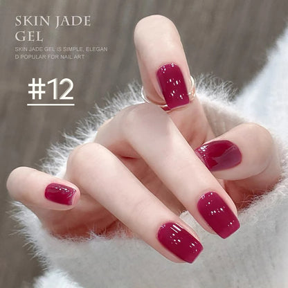 1-24pcs WS Jelly Jade Nude Pink Gel Nail Polish Natural Pink Translucent Color LED UV Gel Soak Off For Home Salon Nail Art DIY