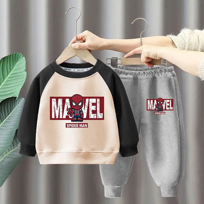 2026 Children's New Sweatshirt Sets Boys Cute Cartoon Long Sleeved Pullover and Sweatpant Two Piece Sets Girls Casual Tracksuits