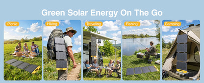 VTOMAN VS40 Hopfällbar Solpanel 40W – IP67, USB-C PD30W & USB-A, 25% Verkningsgrad, Camping
