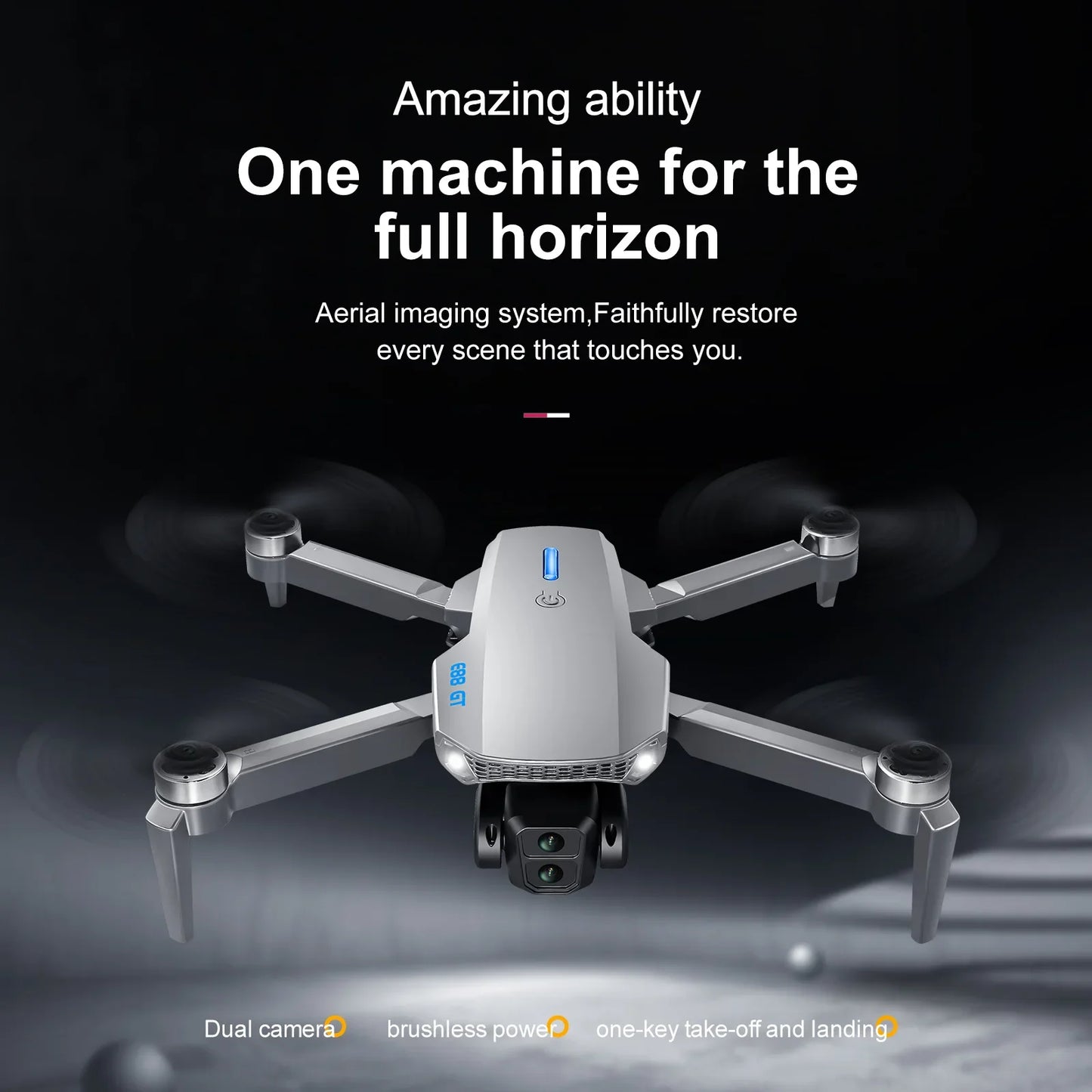 New E88 GT 4K Professional High-definition Drone Aerial Photography 12.5-inch Screen Remote Control Optical Flow Quadcopter Toys