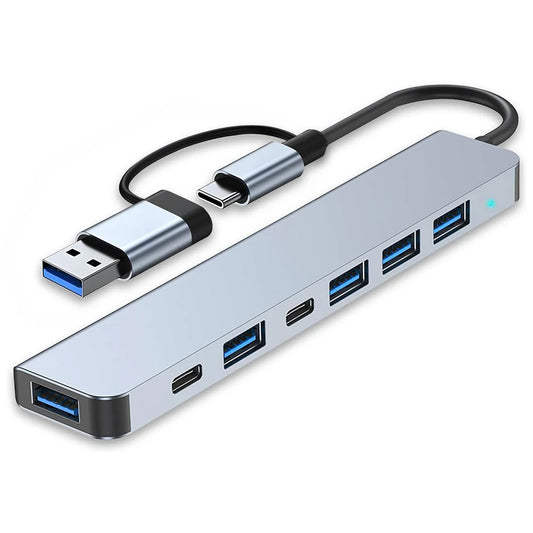 7-i-1 USB-hubb med USB-A, USB-C och PD 60 W