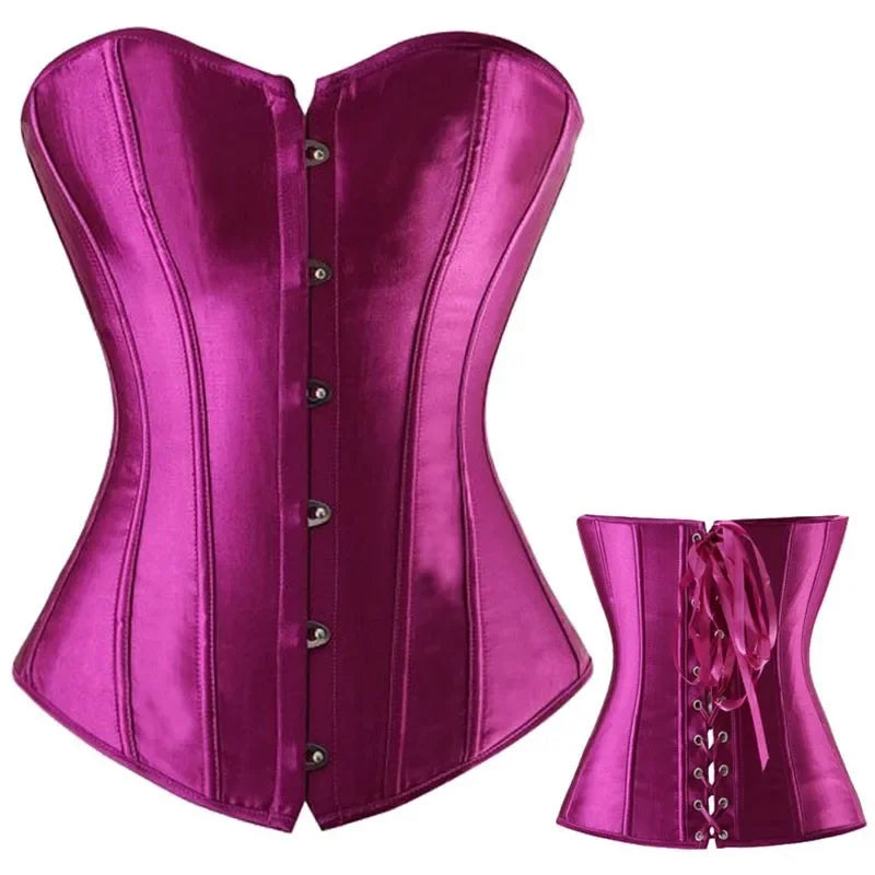 Sexig gotisk korsett shapewear dam steampunk snörning midjeträning