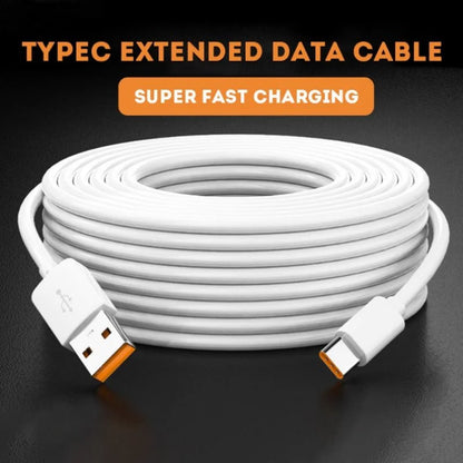Extra Lång Laddningskabel – USB-C och Micro USB, 1m till 12m för Mobil och Kamera