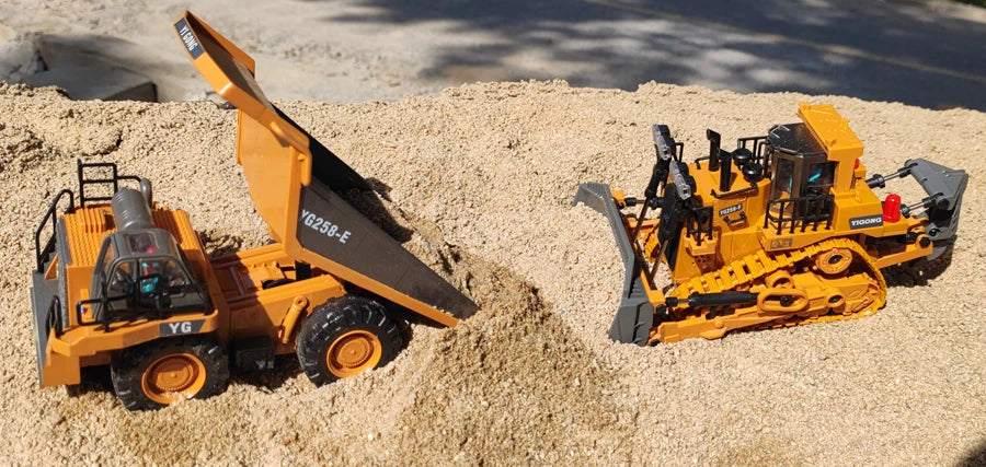 Oike 4WD Radiostyrd Grävmaskin Dumpare Bulldozer RC-bil