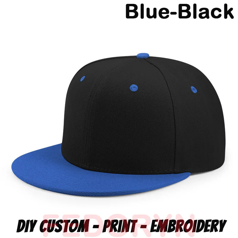 FEDORYN Snapback Keps Splice-Färger Hip Hop – 40 Färger Akryl/Polyester Justerbar Unisex Anpassad Brodyr Tryck Grossist Dropshipping