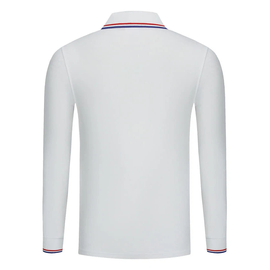 Långärmad Polo-shirt med Eget Tryck eller Logotyp – Unisex S–4XL (Asian)