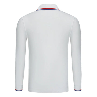 Långärmad Polo-shirt med Eget Tryck eller Logotyp – Unisex S–4XL (Asian)