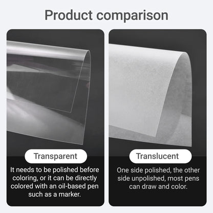 10Pcs Shrink Plastic Sheets DIY Fun Thermal Shrink Film Translucent Shrink Art Film Papers Handmade Supplies Making Party Decor