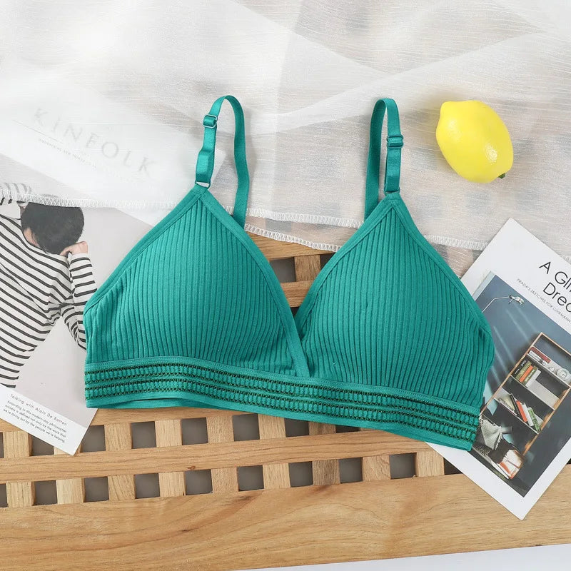 Back Lingerie Wholesale Ladies Autumn Soft Thin Cup Breathable Student Small Chest No Underwire Breast Pad Bra