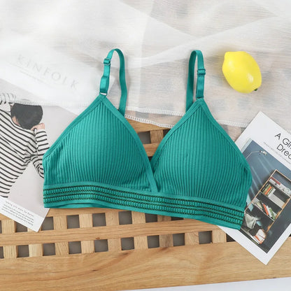 Back Lingerie Wholesale Ladies Autumn Soft Thin Cup Breathable Student Small Chest No Underwire Breast Pad Bra