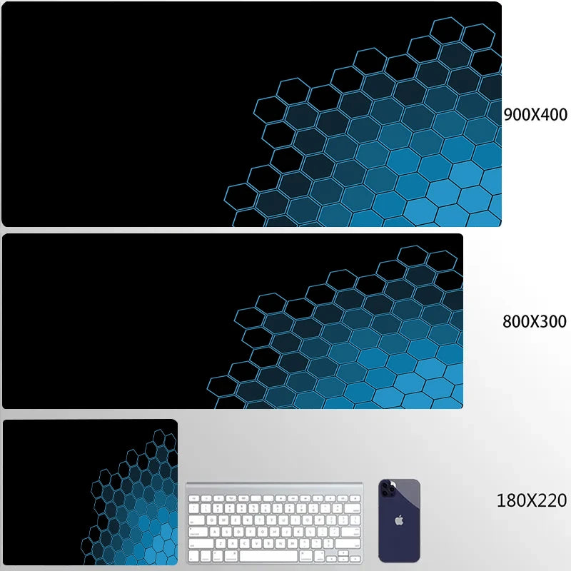 900x400 Geometric Art Large Gaming Mouse Pad Gamer Big Mouse Mat Computer Gaming Locking Edge MousePad Keyboard Desk Mice Pads