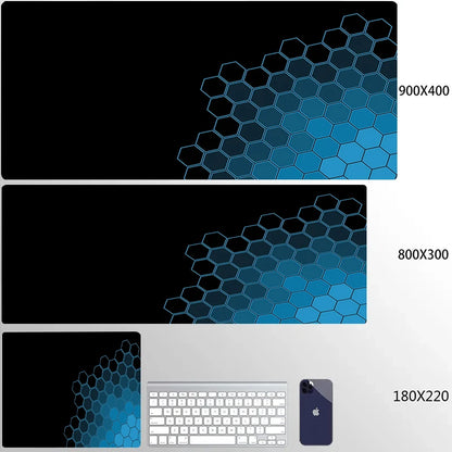 900x400 Geometric Art Large Gaming Mouse Pad Gamer Big Mouse Mat Computer Gaming Locking Edge MousePad Keyboard Desk Mice Pads