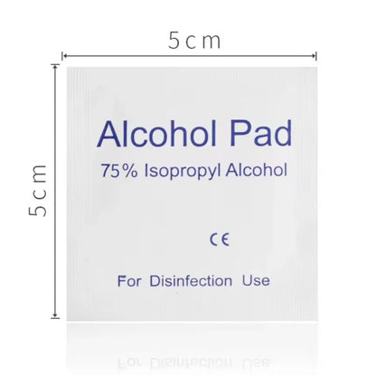 100PCS Disposable 75% Alcohol Cotton Pads Tattoo Clean Tools For Antiseptic Clean Skin Jewelry Cell Phone Disinfection Use