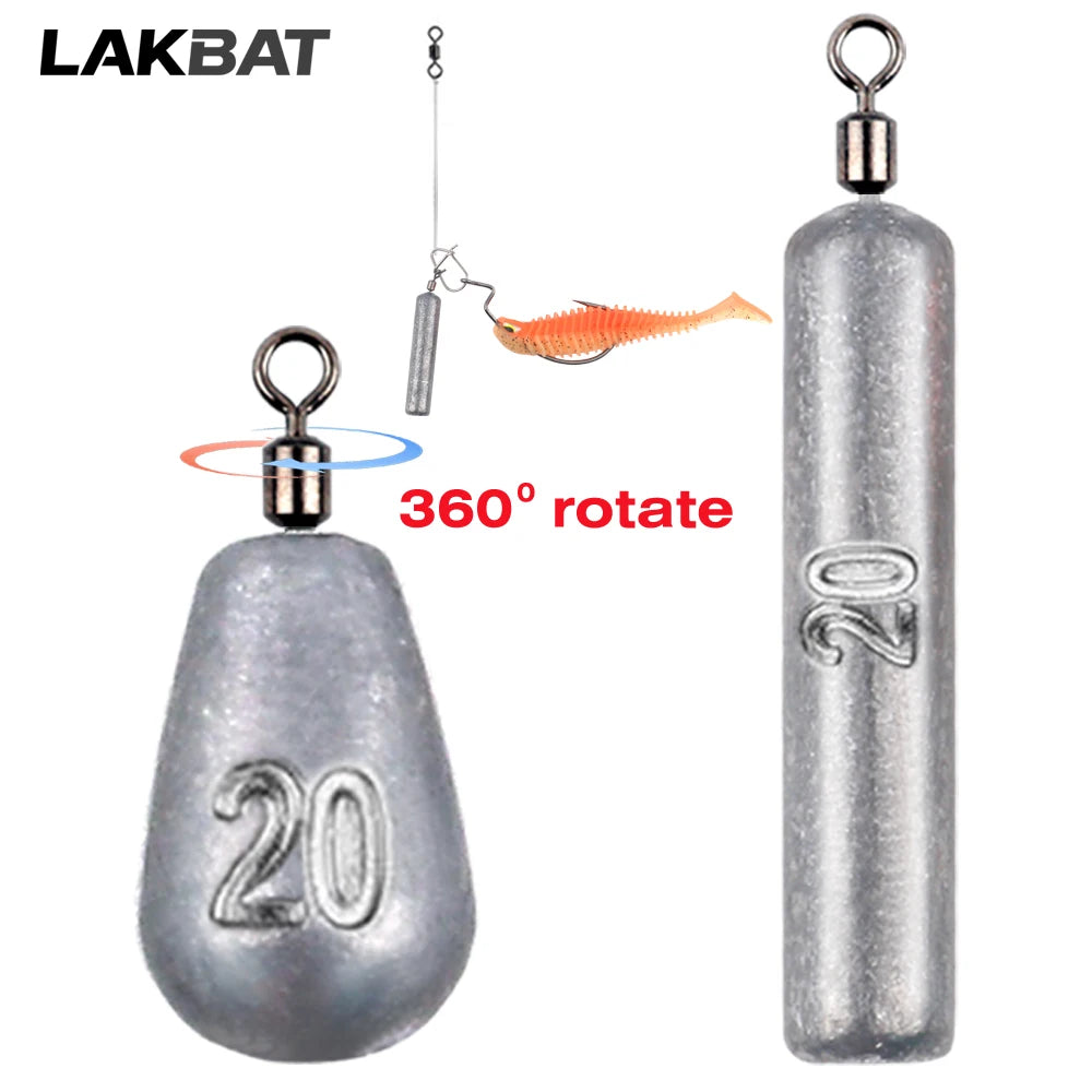 Fishing Weight 10PCS 3.5g 5g 7g 10g 14g 20g Tube Bullet Quick Rod Jig Head Casting Metal Tackle Kit Pesca Tool Plumb Pendant