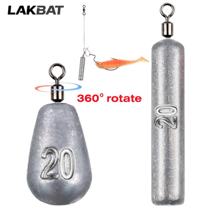Fishing Weight 10PCS 3.5g 5g 7g 10g 14g 20g Tube Bullet Quick Rod Jig Head Casting Metal Tackle Kit Pesca Tool Plumb Pendant