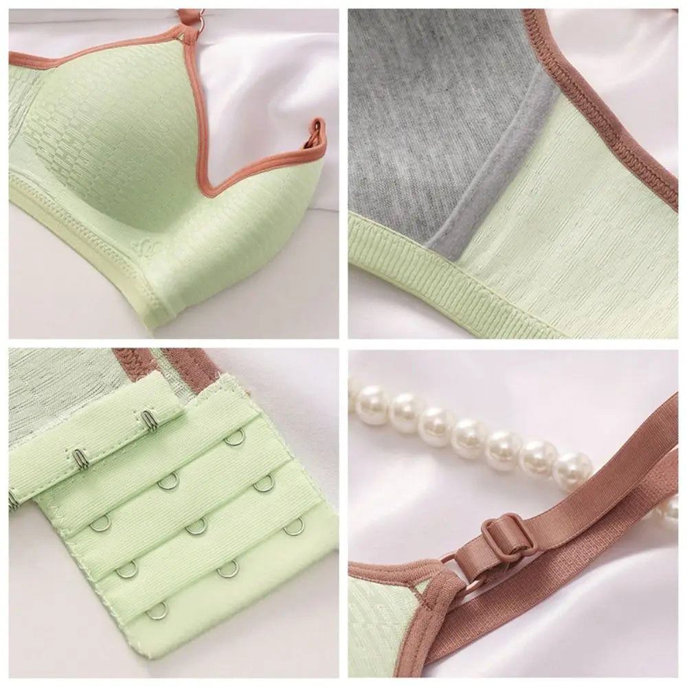 Close-fitting Wireless Deep V Bra Shockproof Anti-sagging Brassiere for Women Thin Lingerie Push Up Underwear Girls Ladies
