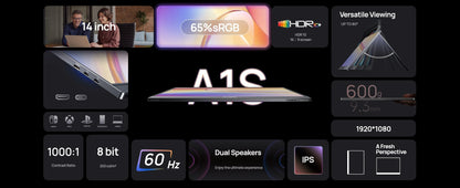 ARZOPA 14/15.6/17.3 Inch 1080P Mini Second Gaming Display Portable Monitor External Screen for MAC/Laptop/PC/Xbox/PS/Switch