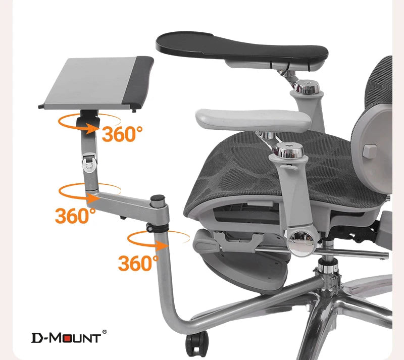 D-MOUNT High OK5030 Multi Functional Gas Spring Arm Laptop Tray Holder Around Chair Legs Lazy Office Stand Mouse Plate Mount