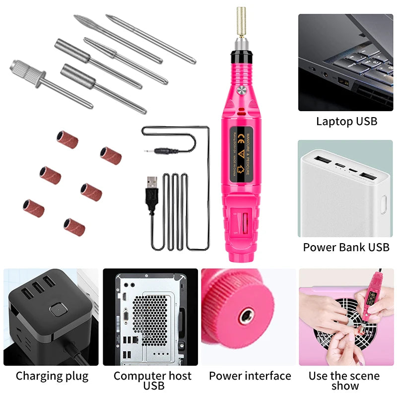 LNWPYH Gel Nail Polish Kit ,Manicure Tools Set  With Professional USB Electric Nail Drill Polish File And UV LED Nail Lamp Dryer