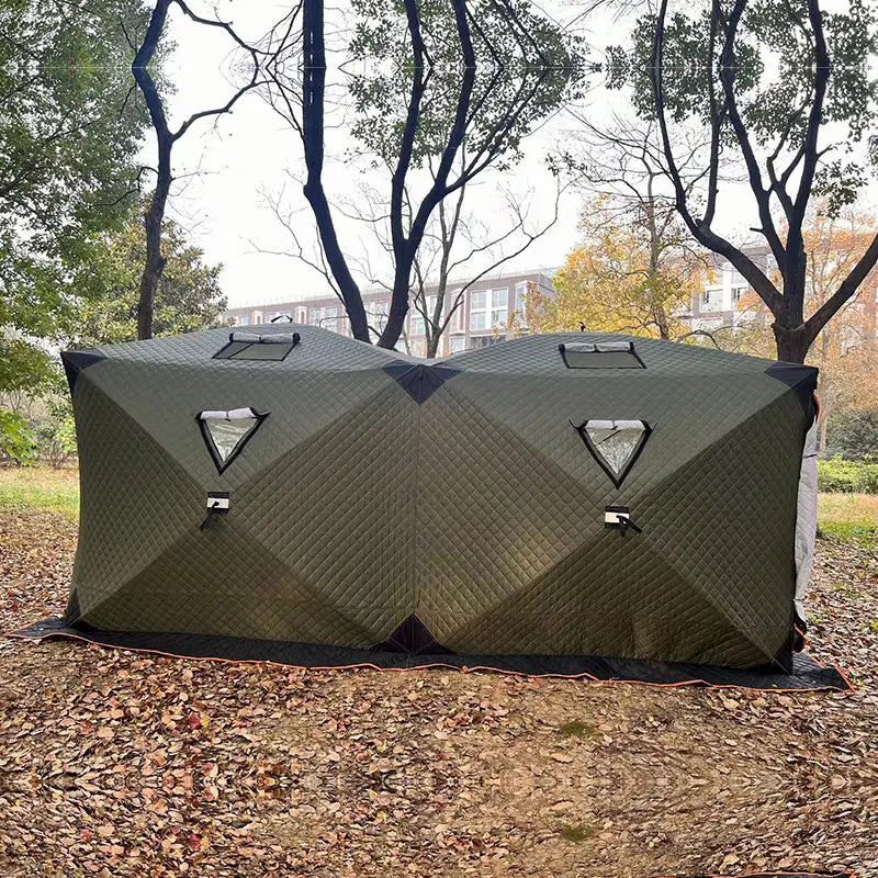 ShineMaster Sauna Tent Mobile Sauna Rooms for Outdoor Hub Sweat Tent with Waterproof Cover Ice Fishing Tent