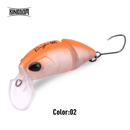 Kingdom Micro Expert Fishing Lure 2.3g 37mm Jointed Floating Minnow Artificial Hard Bait Swimbait Topwater Crankbait Trout Lure