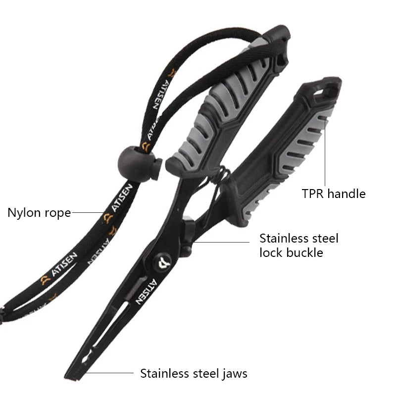 Fishing Pliers + Small Fish Grips ABS Multifunctional Tool Outdoor Portable Lure Pliers