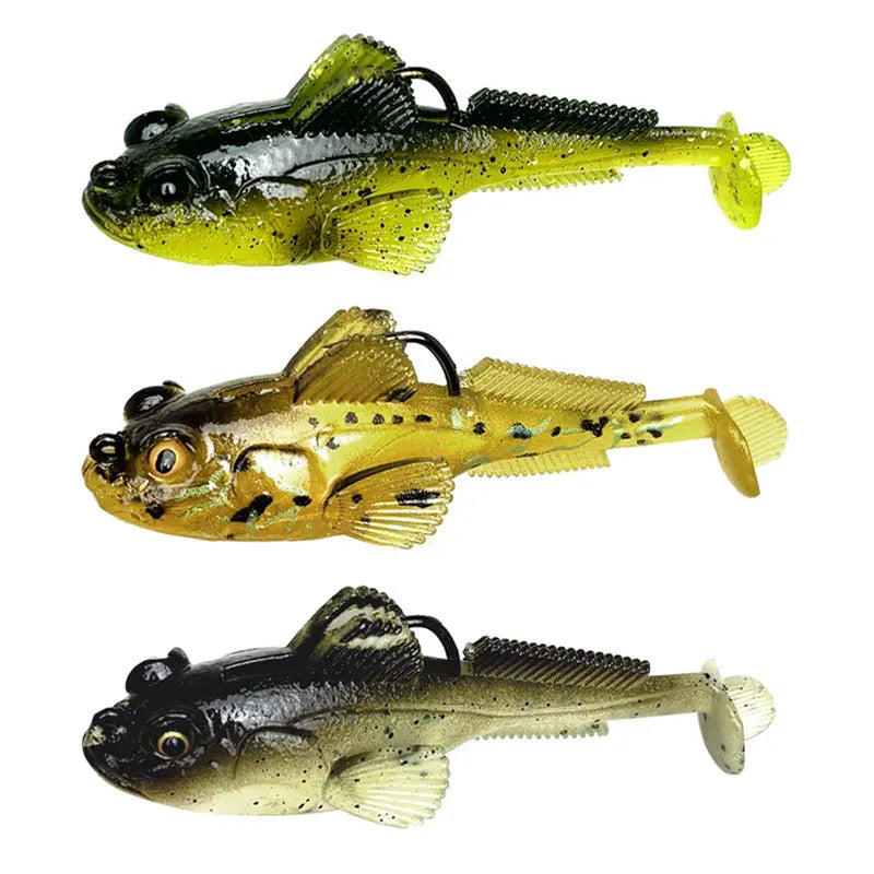 10g 13g 18g Goby Soft Lure T-tail Swim Bait Fishing Accessories Jump Fish Fishing Lures Pre Weighted Soft Lure
