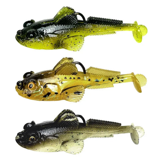 10g 13g 18g Goby Soft Lure T-tail Swim Bait Fishing Accessories Jump Fish Fishing Lures Pre Weighted Soft Lure