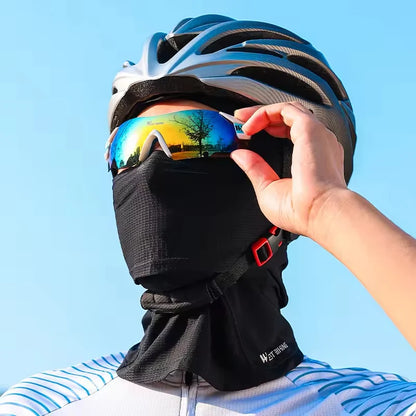 WEST BIKING Cool Men's Hat Summer Anti-UV Full Face Cover Motorcycle Balaclava Ice Silk Breathable Bike Helmet Mask Cycling Caps