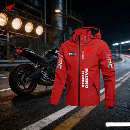HRC Racing Herrjacka – Vind- & Vattentät Hoodjacka, 7 Färger